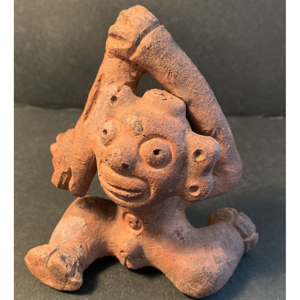 Rare Dios Fuerz El Frutal Alm Stone/Clay Art Pottery Cave Man Sculpture